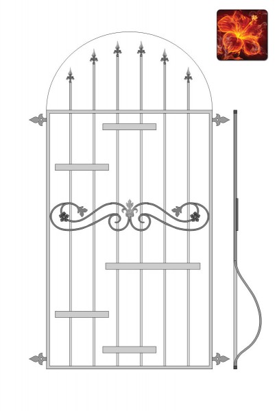 Арочная кованая решетка