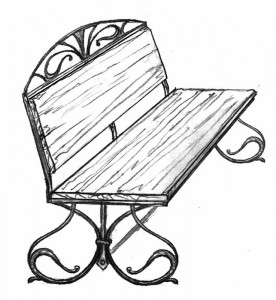 Кованая скамейка