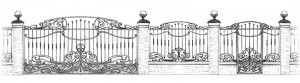 Кованые ворота и ограда
